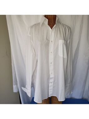 Avanti Uomo men's long sleeve white button down dress shirt - 17.5 34/35